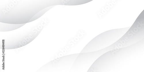 White curve wave line abstract presentation background. Vector illustration design for presentation, banner, cover, flyer, card, wallpaper, texture, slide, magazine, and powerpoint. 