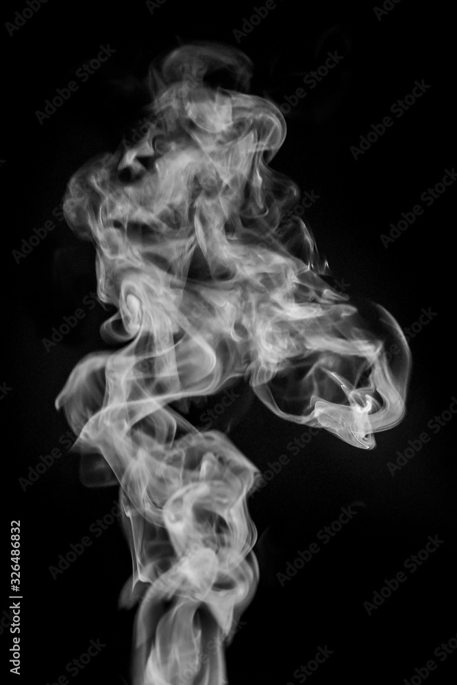 Smoke or steam on black isolated background for insertion image in overlay mode_ Smoke or steam on black isolated background for insertion image in overlay mode_