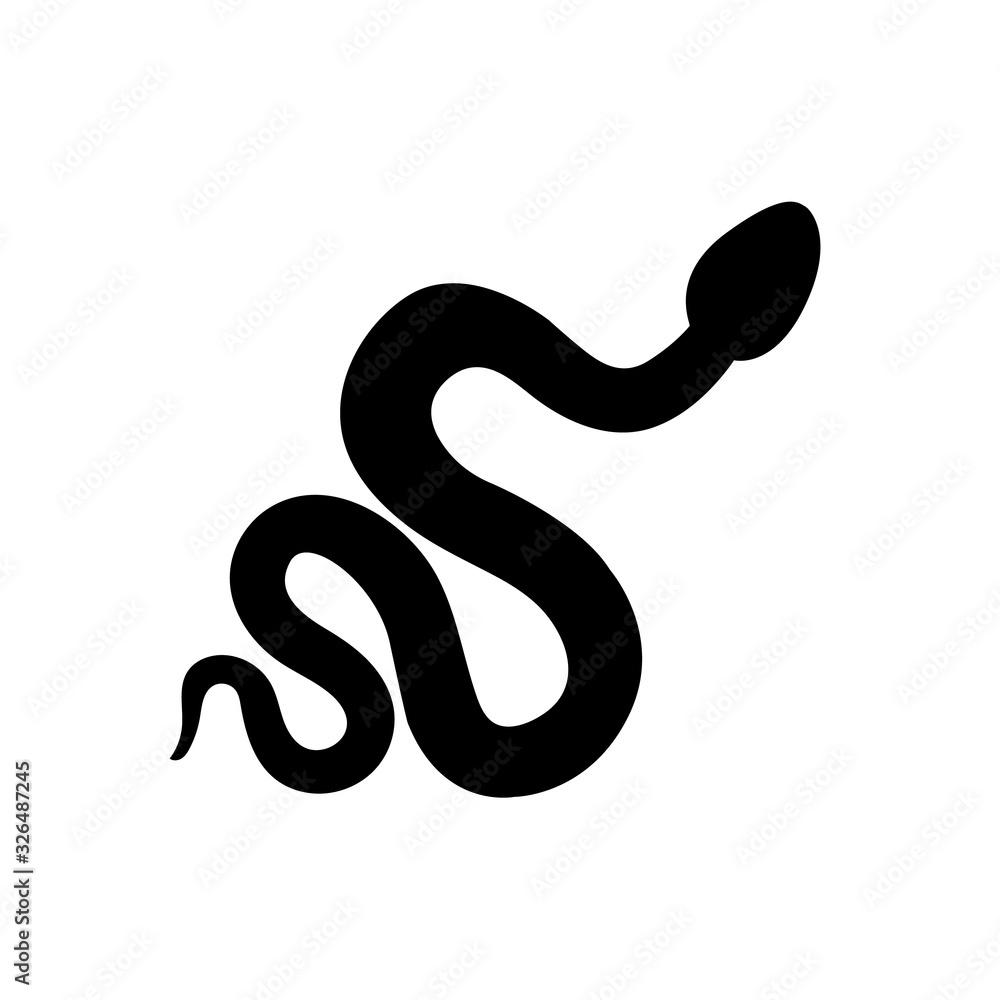 Snake icon, logo isolated on white background Snake icon, logo isolated on white background