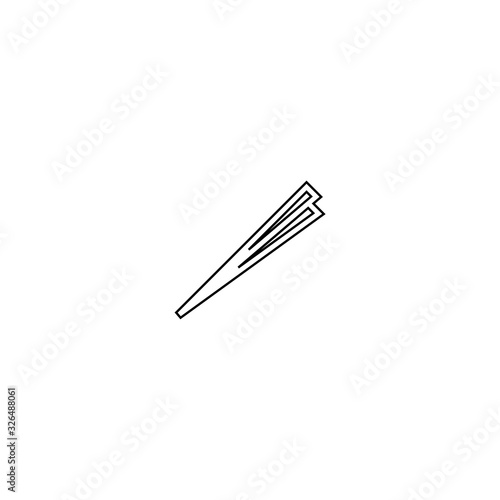 Chopstick icon. Chinese and Japanese food equipment symbol. logo design element