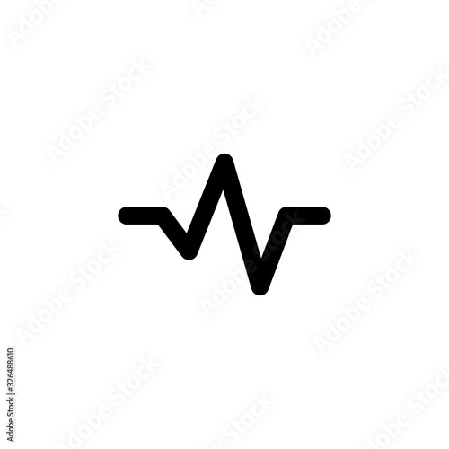 Earthquake icon. Seismic wave symbol. Logo design element