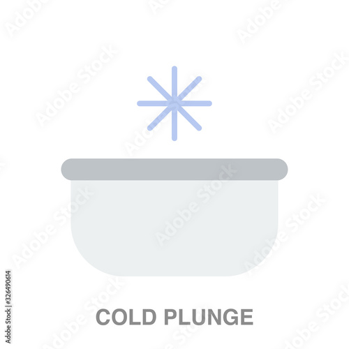 cold plunge flat icon on white transparent background. You can be used black ant icon for several purposes.	