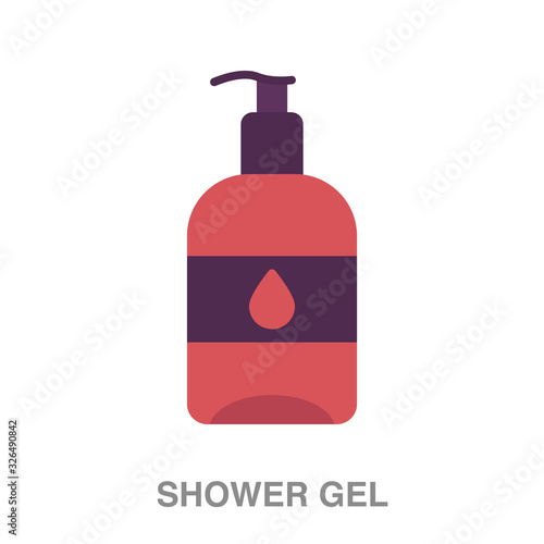 shower gel flat icon on white transparent background. You can be used black ant icon for several purposes.	