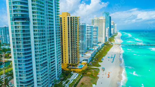 Aerial view of Sunny Isles Beach. Miami. Florida. USA.  © miami2you