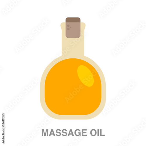 massage oil flat icon on white transparent background. You can be used black ant icon for several purposes.	