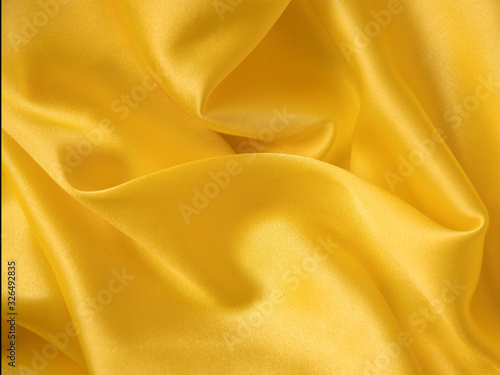 Background,  silk yellow texture, wave