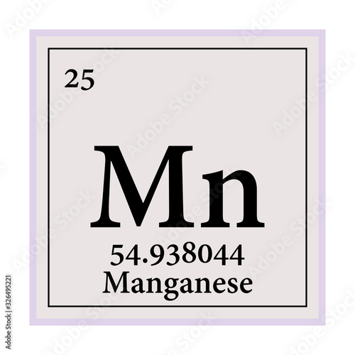 Manganese Periodic Table of the Elements Vector illustration eps 10