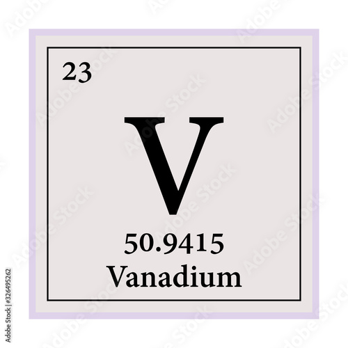 Vanadium Periodic Table of the Elements Vector illustration eps 10