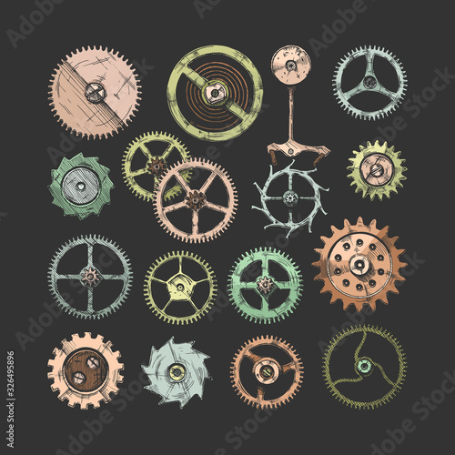 set of gear wheels