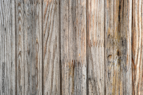 Closeup surface of old weathered wooden boards.