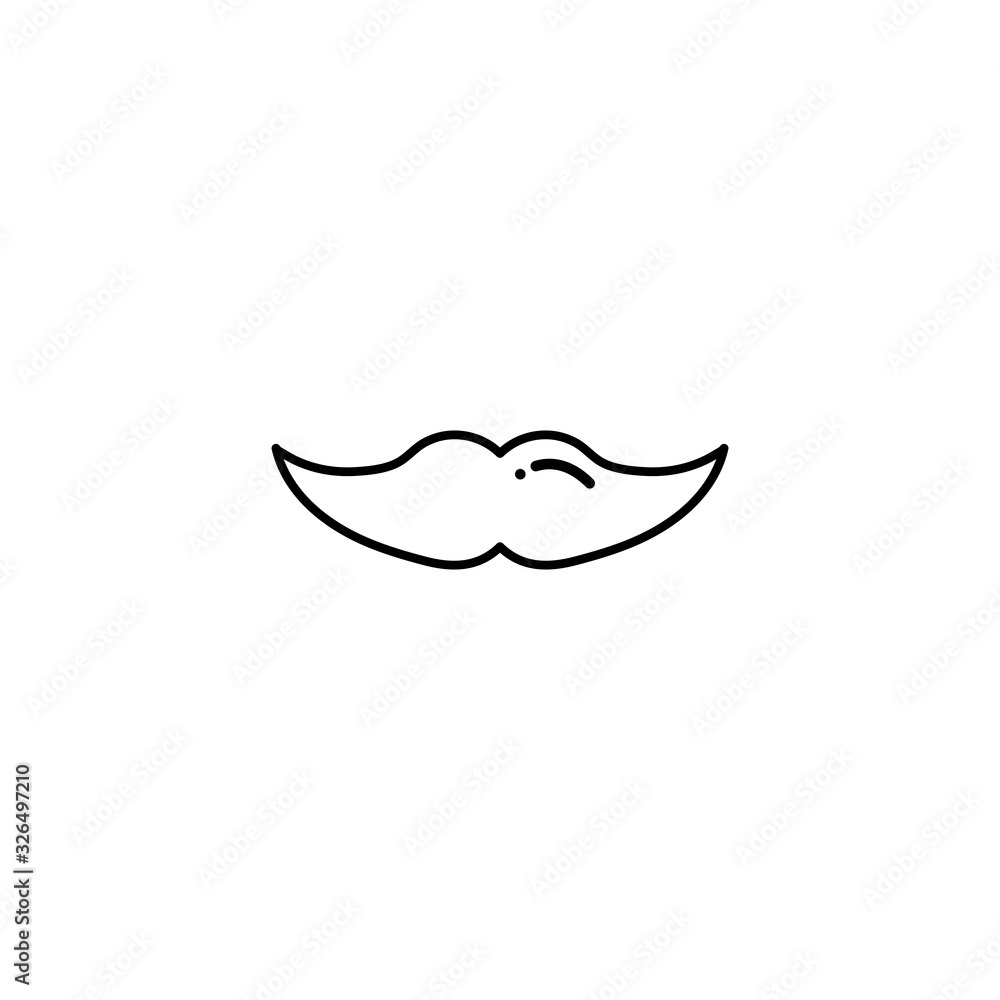 Obraz premium facial hair moustache, flat style icon