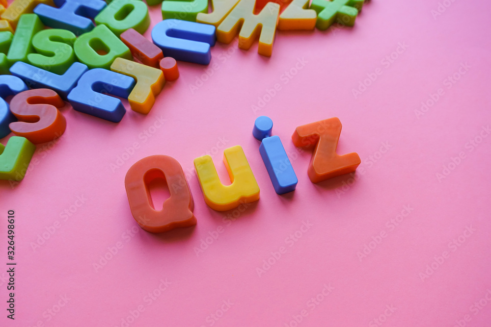 Fototapeta premium Quiz concept, with colorful letters.