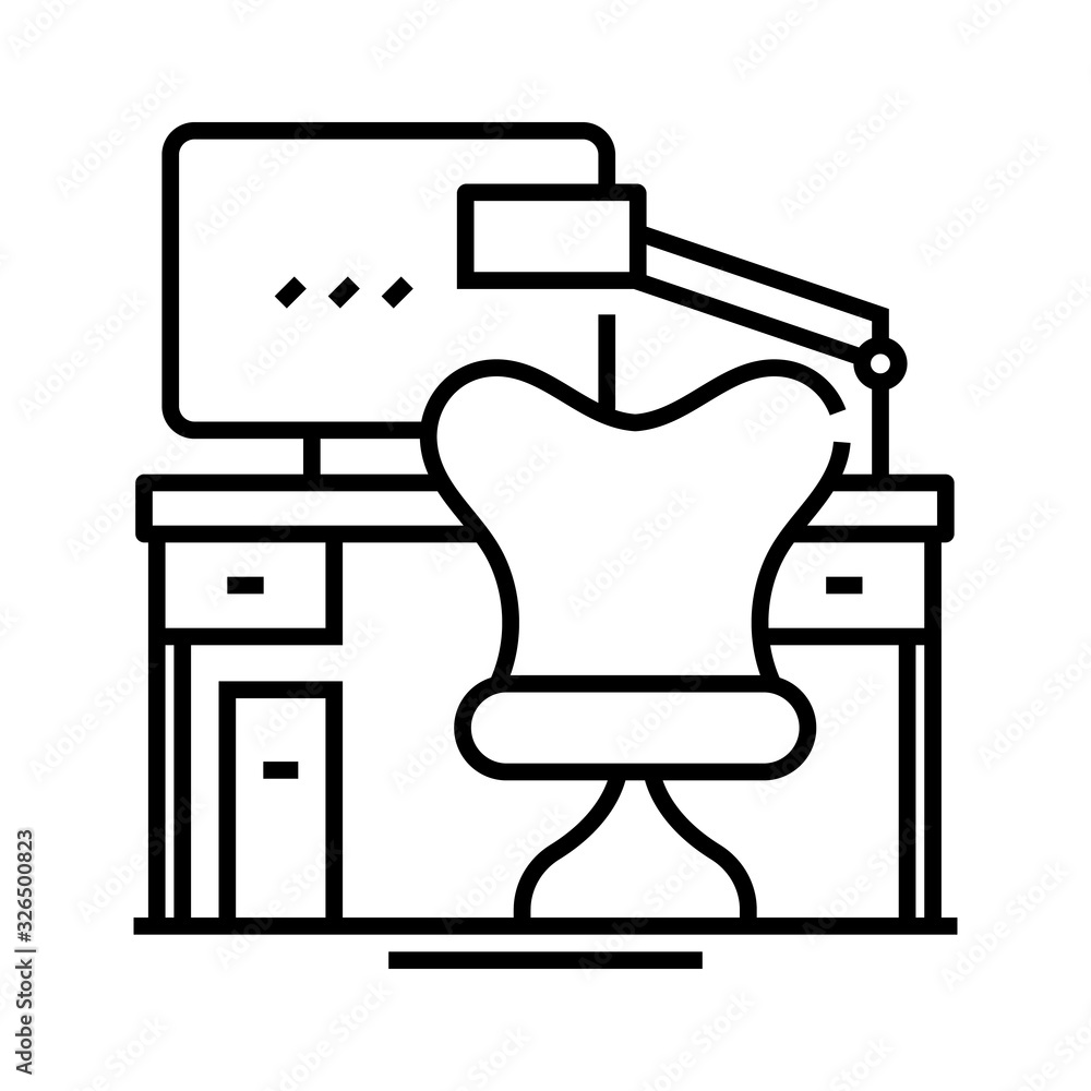 Home cabinet line icon, concept sign, outline vector illustration, linear symbol. Home cabinet line icon, concept sign, outline vector illustration, linear symbol.