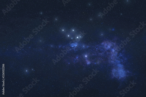 Delphinus stars in outer space. Dolphin constellation stars. Elements of this image were furnished by NASA © ALEXANDR YURTCHENKO