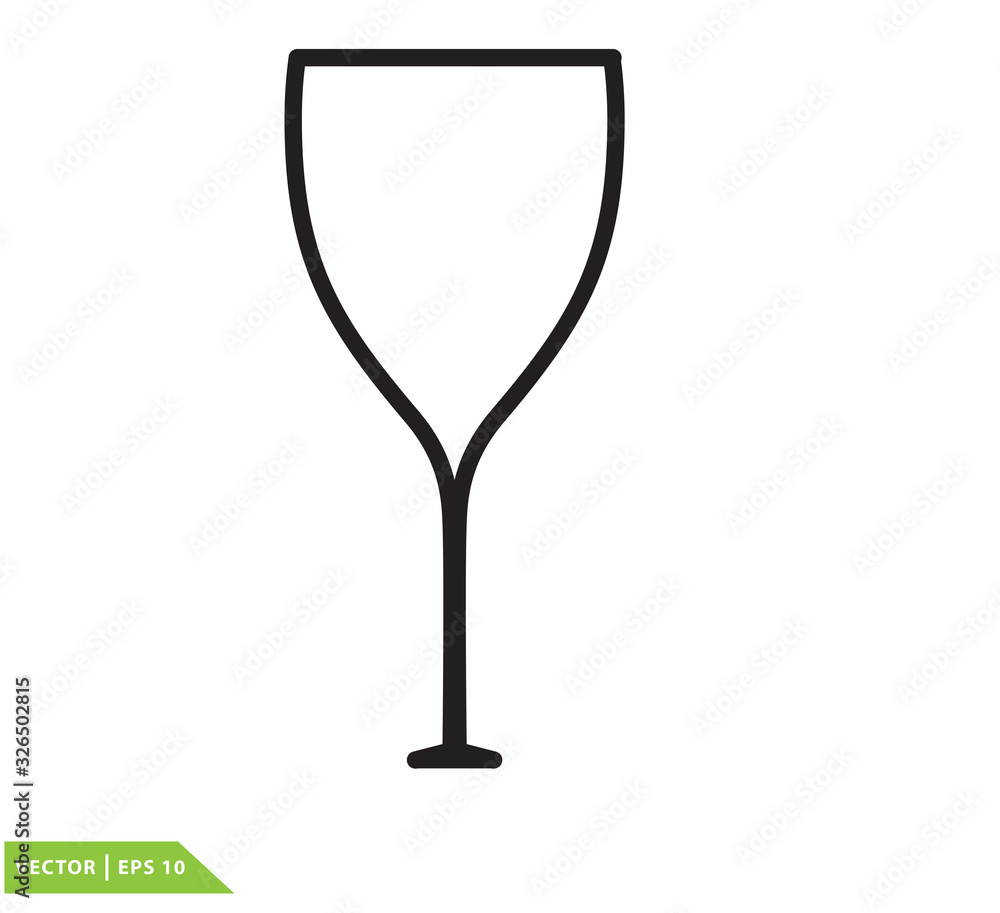 Wine glass icon vector logo template Wine glass icon vector logo template