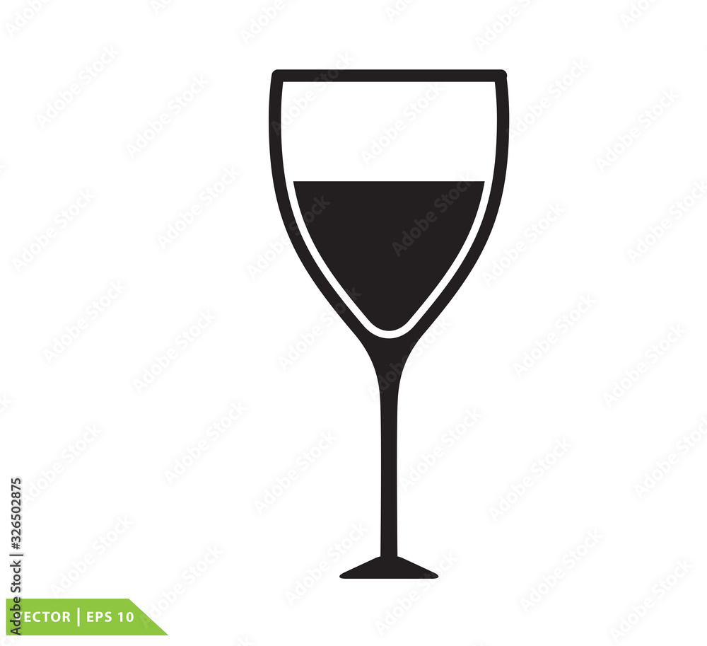 Wine glass icon vector logo template Wine glass icon vector logo template