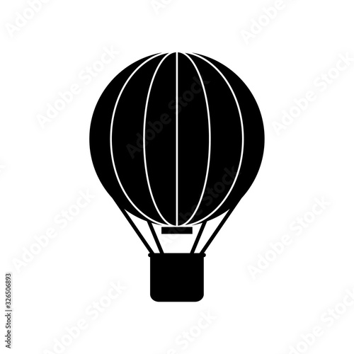 Hot air balloon icon, logo isolated on white background