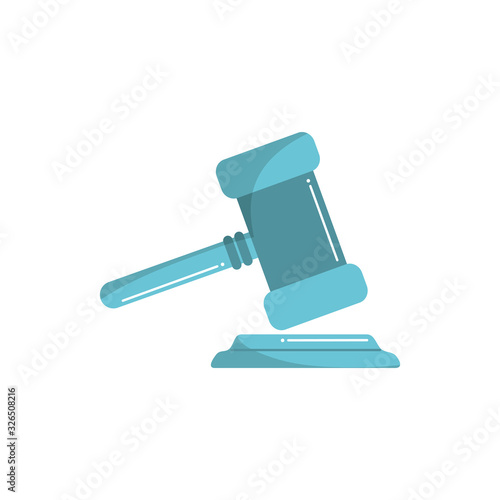 money business financial law justice hammer color tone and fill
