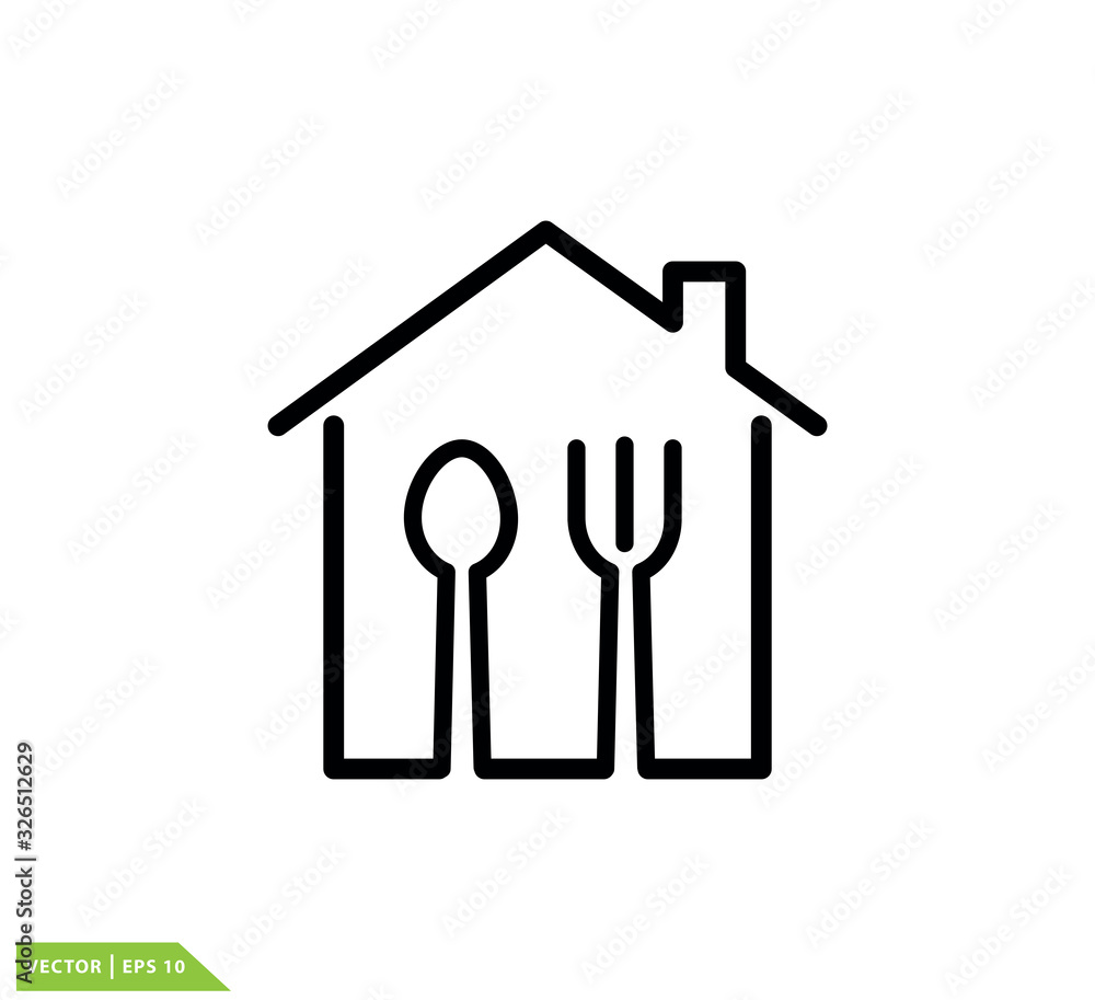 Home and coffee icon vector logo template Home and coffee icon vector logo template