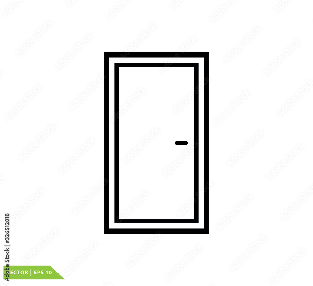 Door icon vector logo template Door icon vector logo template