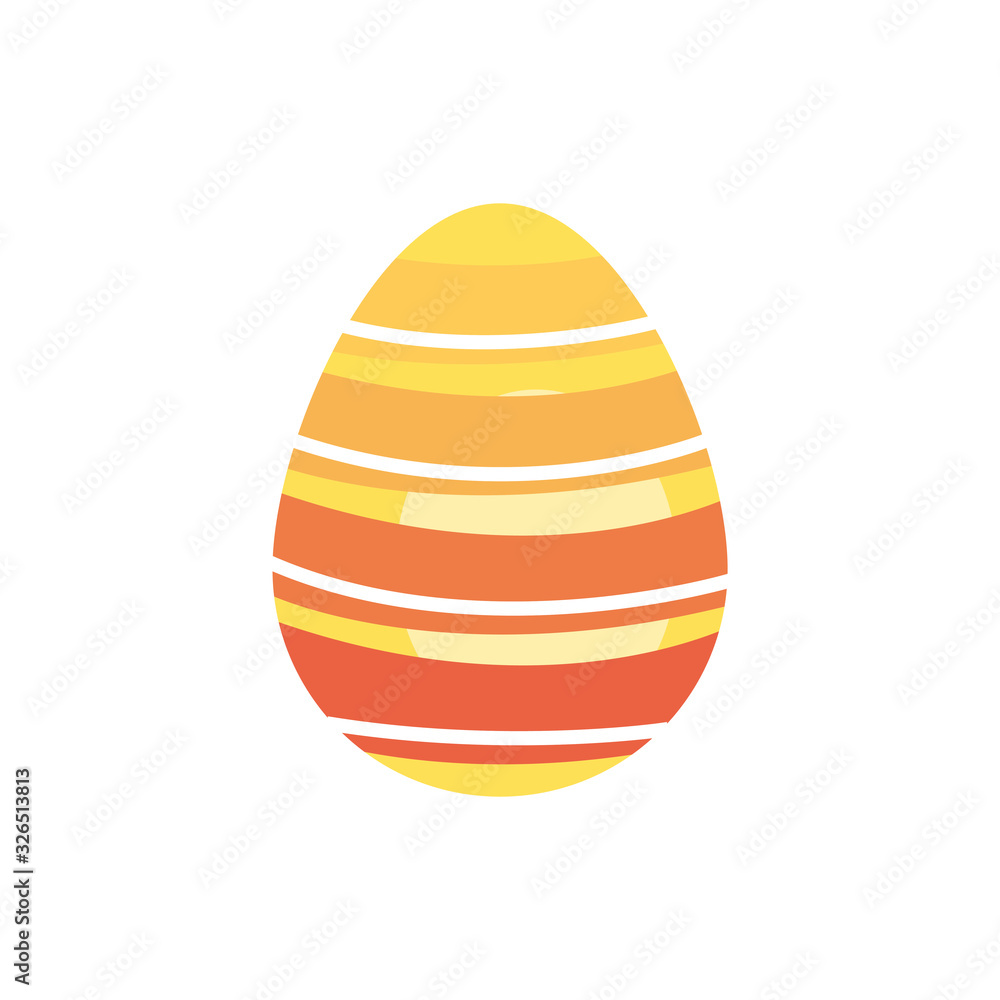 easter egg painted with stripes flat style easter egg painted with stripes flat style