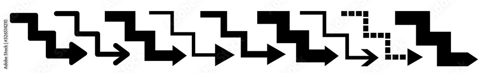 Downstairs Arrow Icon Black | Staircase Illustration | Stairway Symbol | Stairwell Logo | Steps Stairs Down Sign | Isolated | Variations Downstairs Arrow Icon Black | Staircase Illustration | Stairway Symbol | Stairwell Logo | Steps Stairs Down Sign | Isolated | Variations