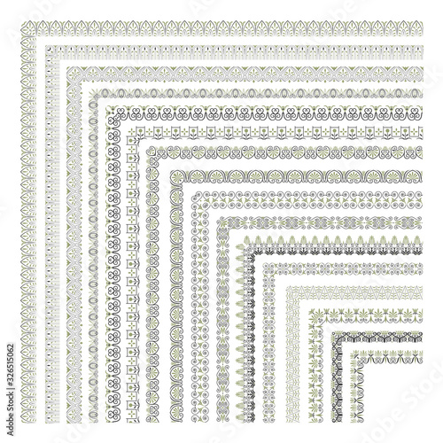 Big set of decorativer borders