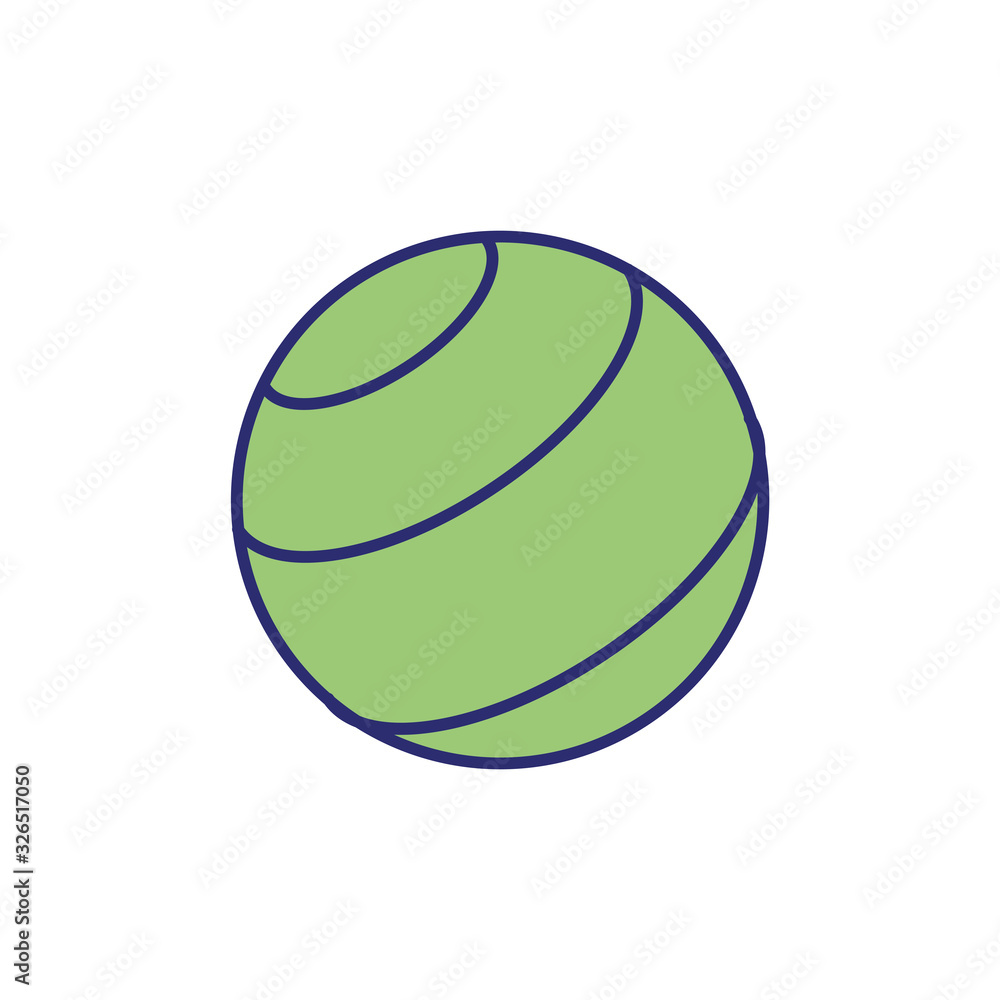 plastic balloon sport isolated icon