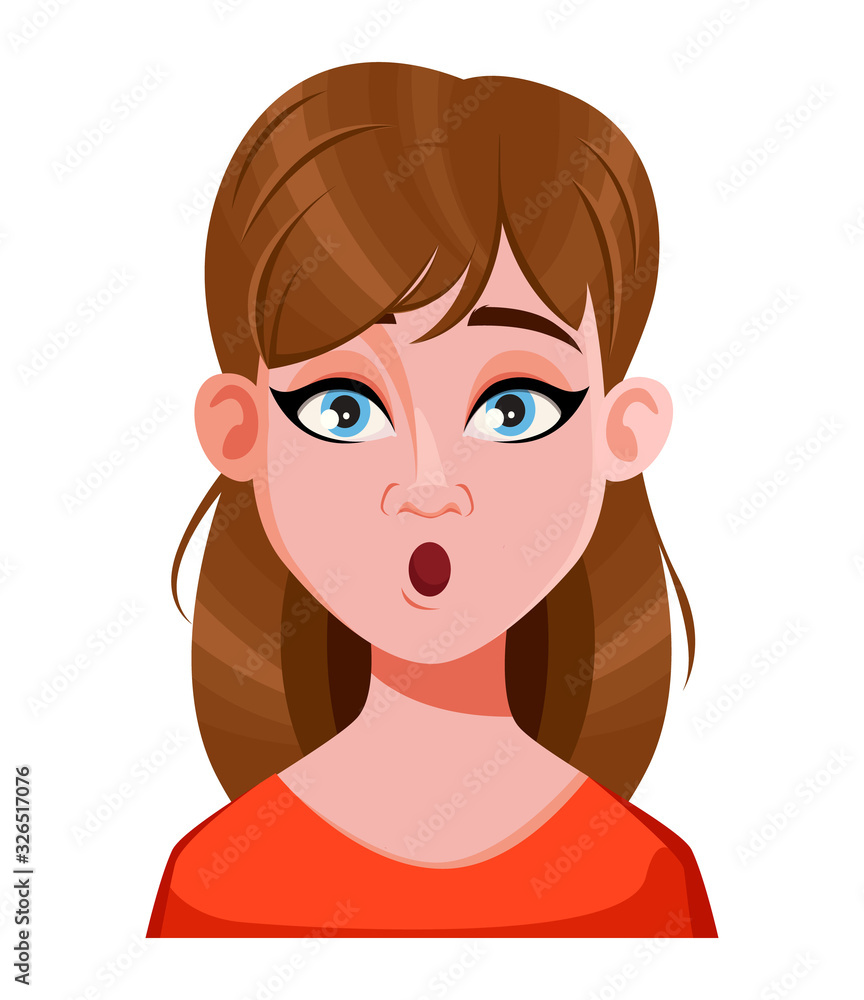Face expression of beautiful woman Face expression of beautiful woman