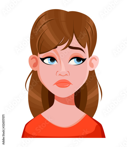 Face expression of beautiful woman