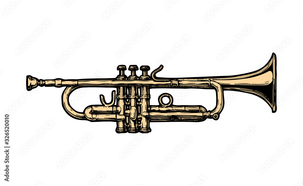 Naklejka premium illustration of trumpet