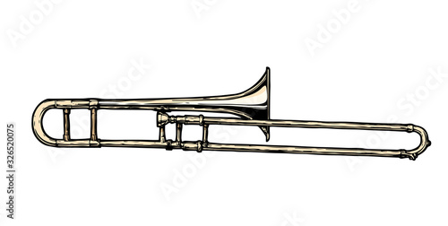 illustration of trombone