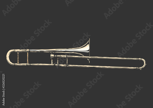 illustration of trombone