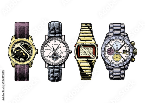 set of men's wristwatches