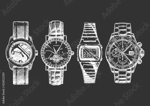 set of men's wristwatches