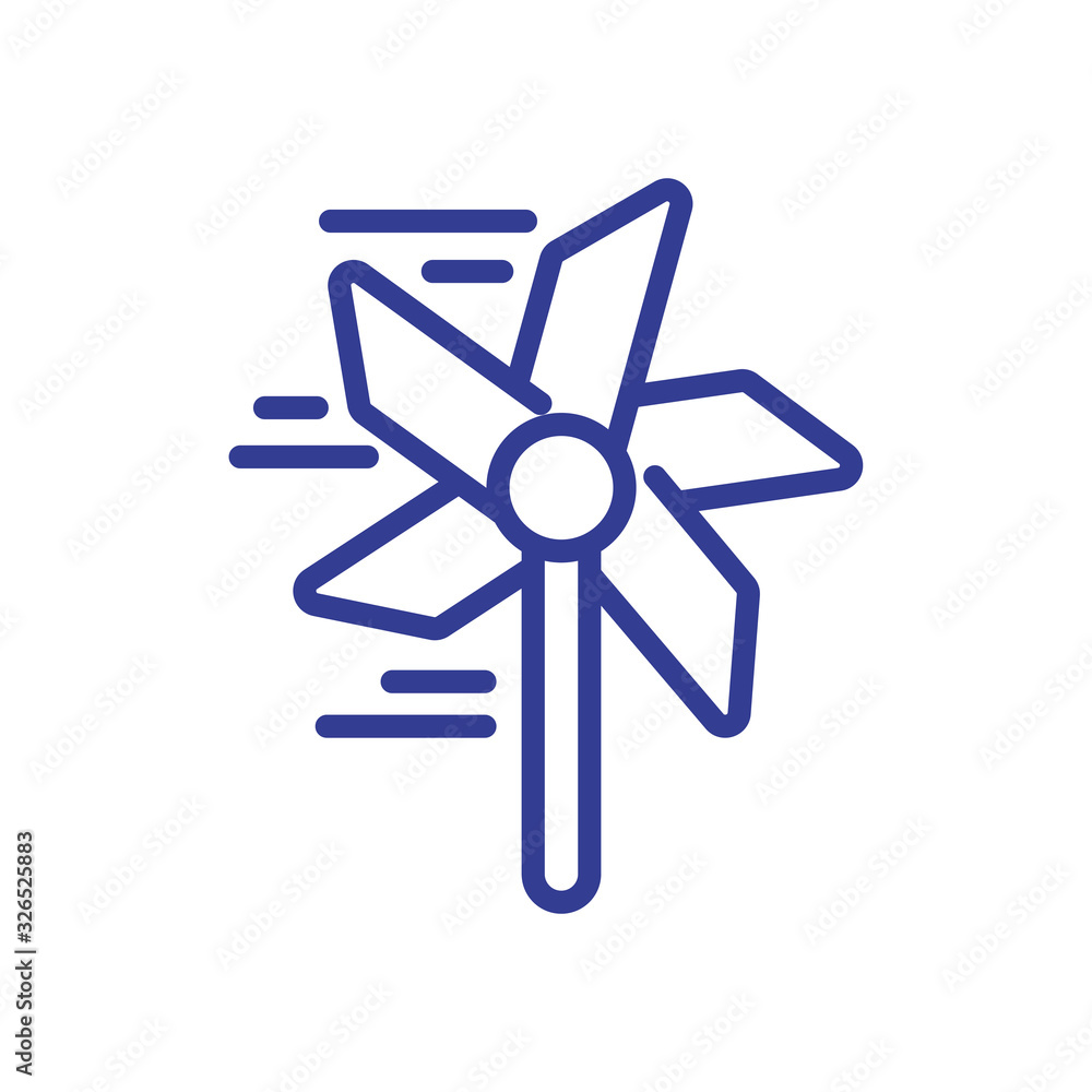 wind mill toy icon, line style design wind mill toy icon, line style design