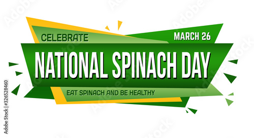 National spinach day banner design