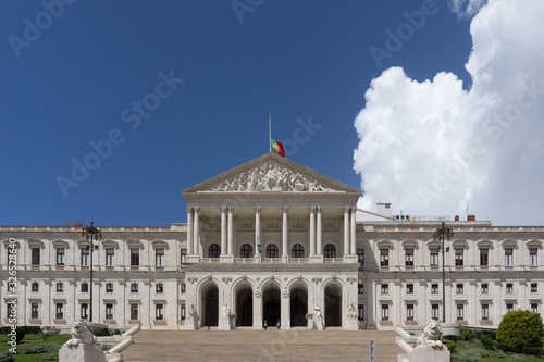 Parliament building, Assembly of the Republic in Lisbon, Portugal.