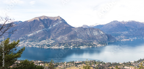 Aerial view of Bellagio  the famous town on Como Lake  Italy