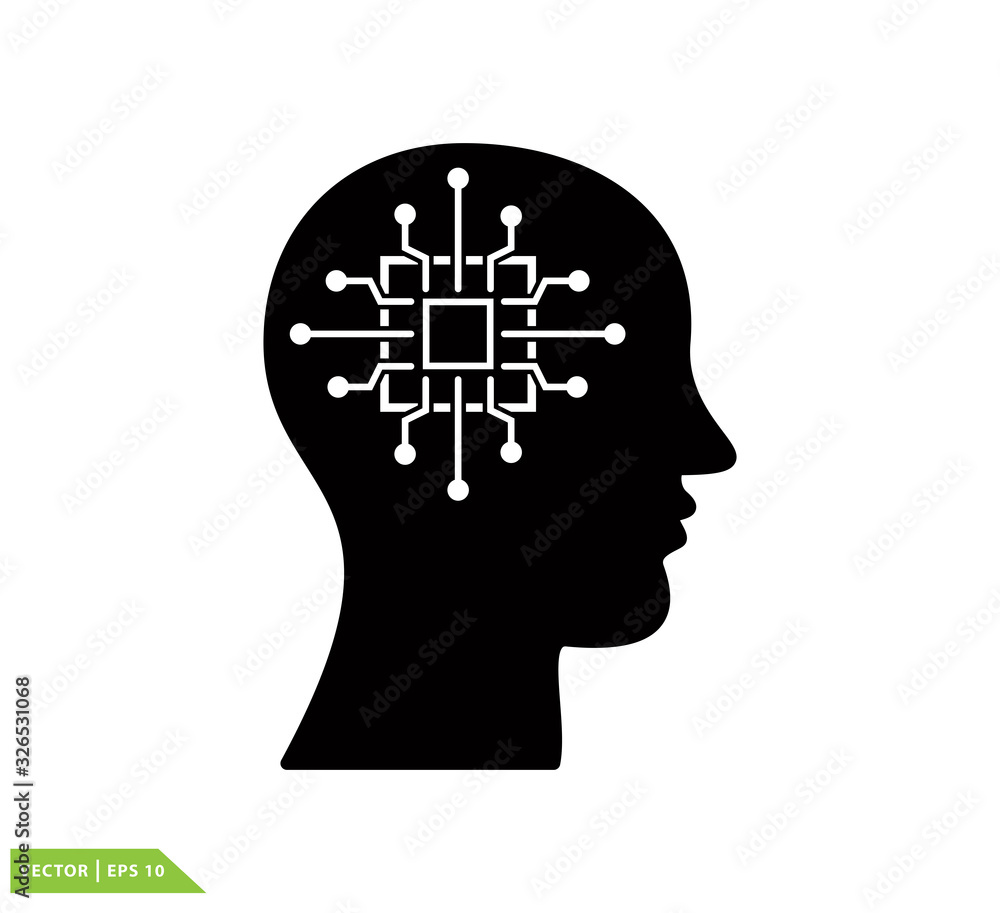 Brain icon vector logo template Brain icon vector logo template