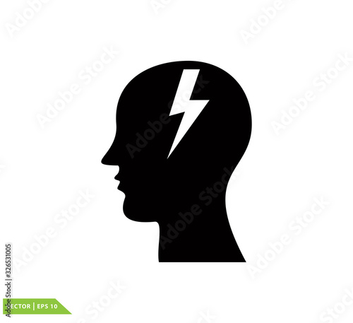 Brain icon vector logo template