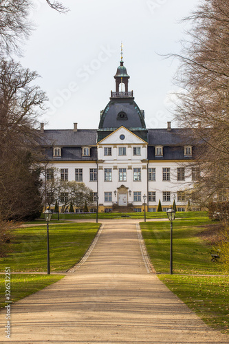 view of a facade of Charlottenlund palace, Denmark