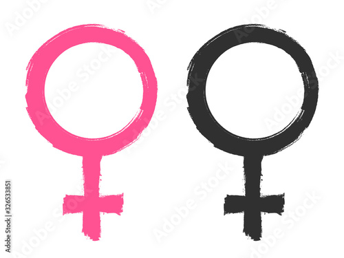 Female gender symbols, icons design template, vector illustration
