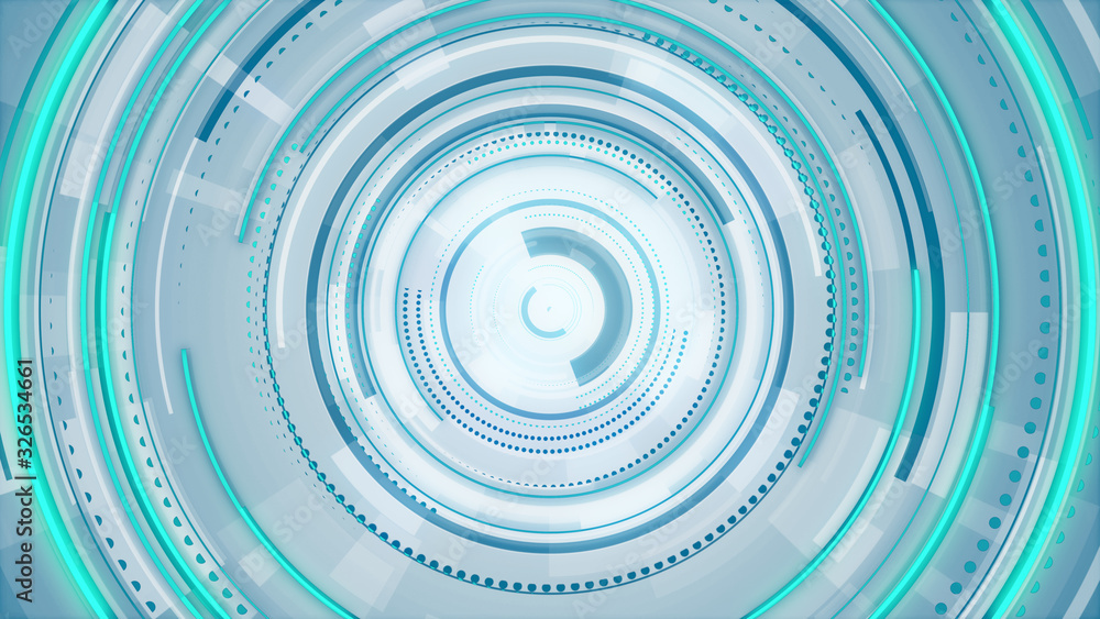 Circle white blue and green neon lines technology Hi-tech bright background. Abstract graphic digital future scifi concept design. Circle white blue and green neon lines technology Hi-tech bright background. Abstract graphic digital future scifi concept design.