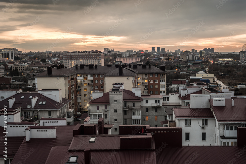 evening cityscape of Anapa evening cityscape of Anapa