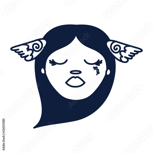 beautiful woman with virgo zodiac sign