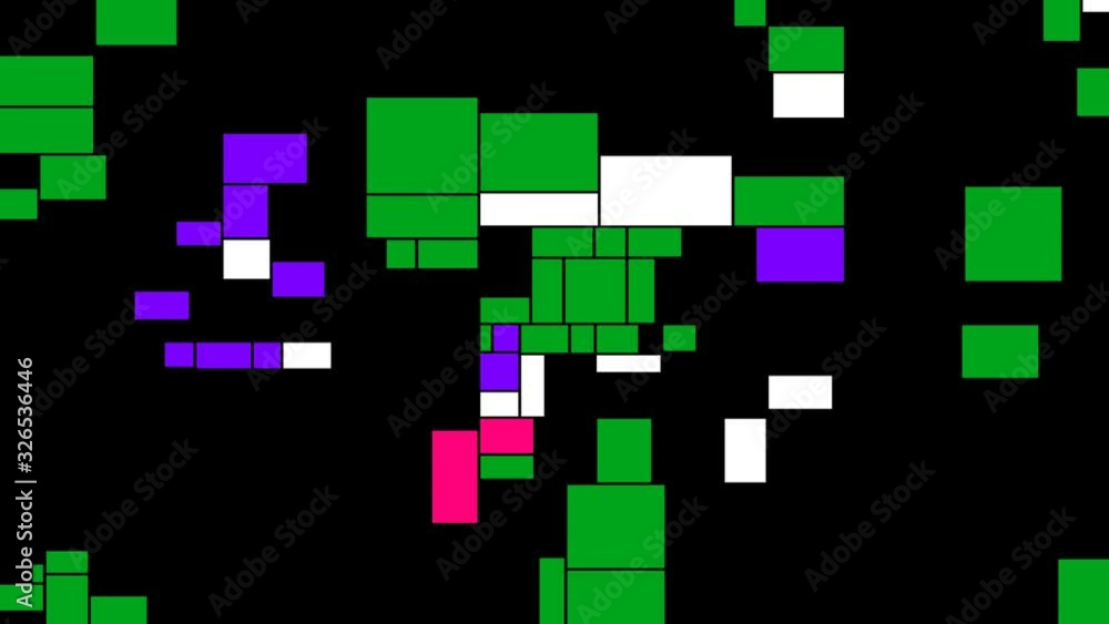 2d Square shape motions on black background, Minimalist conceptual art, loop 2d Square shape motions on black background, Minimalist conceptual art, loop