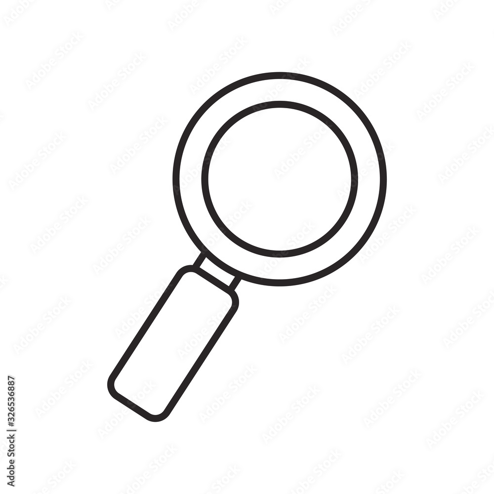 magnifying glass icon, line style magnifying glass icon, line style