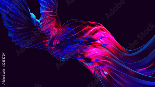 Modern colorful flow background for your design project. Wave Liquid shape background. 3D illustration. 3d rendering.