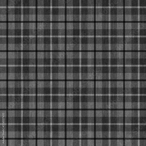 seamless pattern background of gray plaid fabric texture, can be tiled photo
